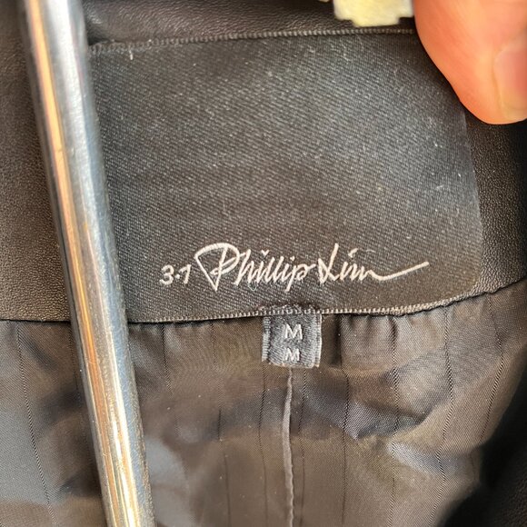 3.1 Phillip Lim Leather Motorcycle Jacket Women's Tag Medium - Picture 3 of 10